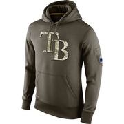 Men's Tampa Bay Rays Salute To Service KO Performance Hoodie - Olive